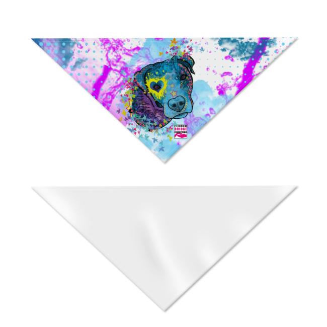 Preview: Hunde-Bandana Boogie - Popart Hundedesign, 100 % Polyester, 70x30 cm, verstellbar, waschbar